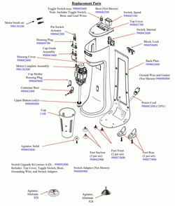 Part Location Diagram of 990062800 Hamilton Beach Housing Cover